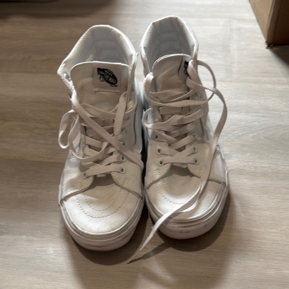 Vans White High-Top Women's Shoes wide size 9 - Picture 1 of 6